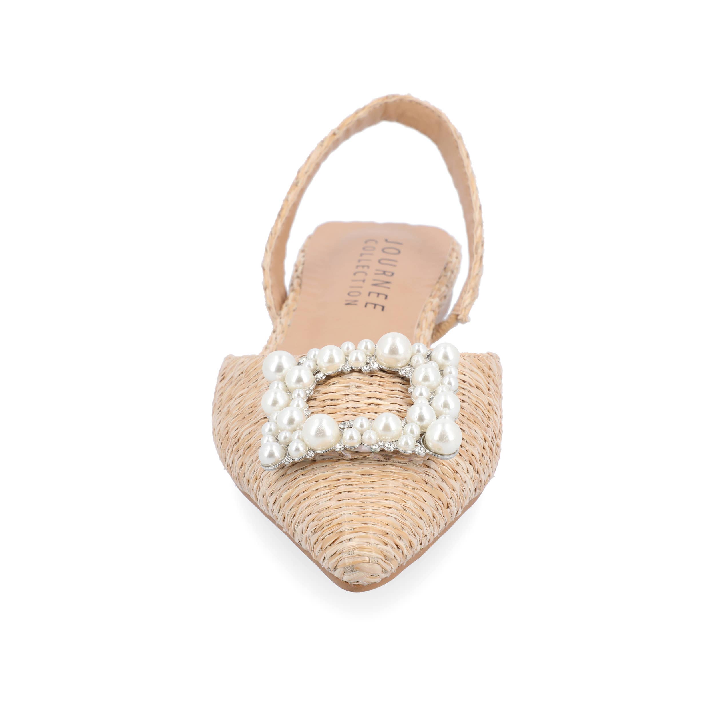 Journee - Wholesale Flats - Women's - Hannae  Slingback Flats In Faux Raffla7