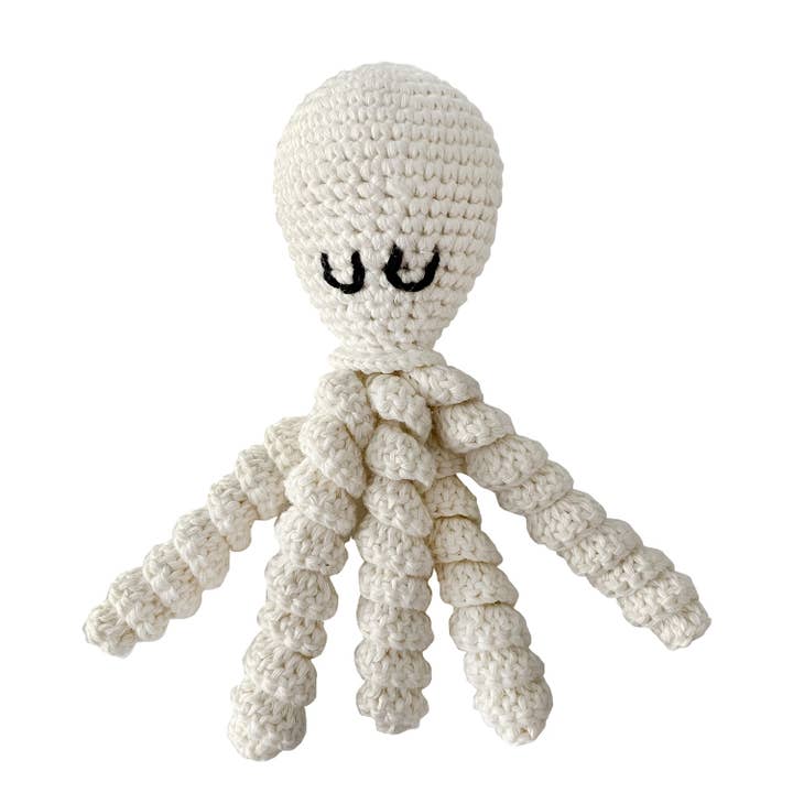 MAYLILY - Wholesale Handheld Rattle - Baby - Rattle Octopus - cream0