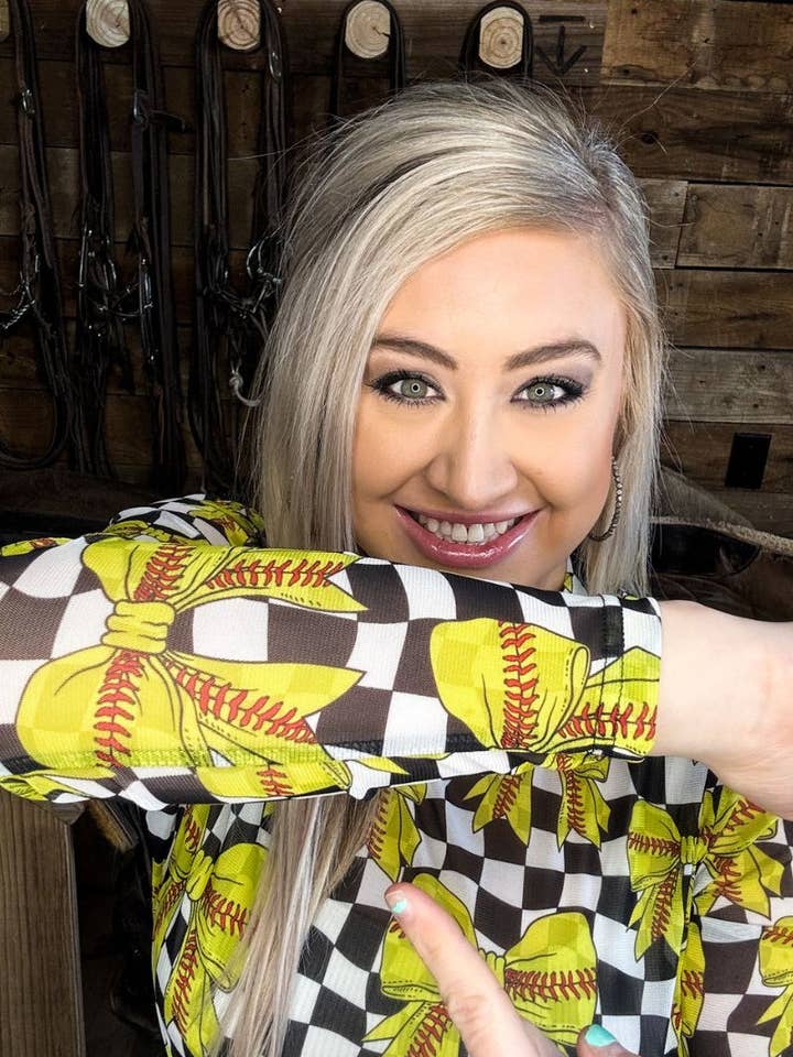 Sterling Kreek - Wholesale Blouse - Women's - Throw Like A Girl Mesh Top6