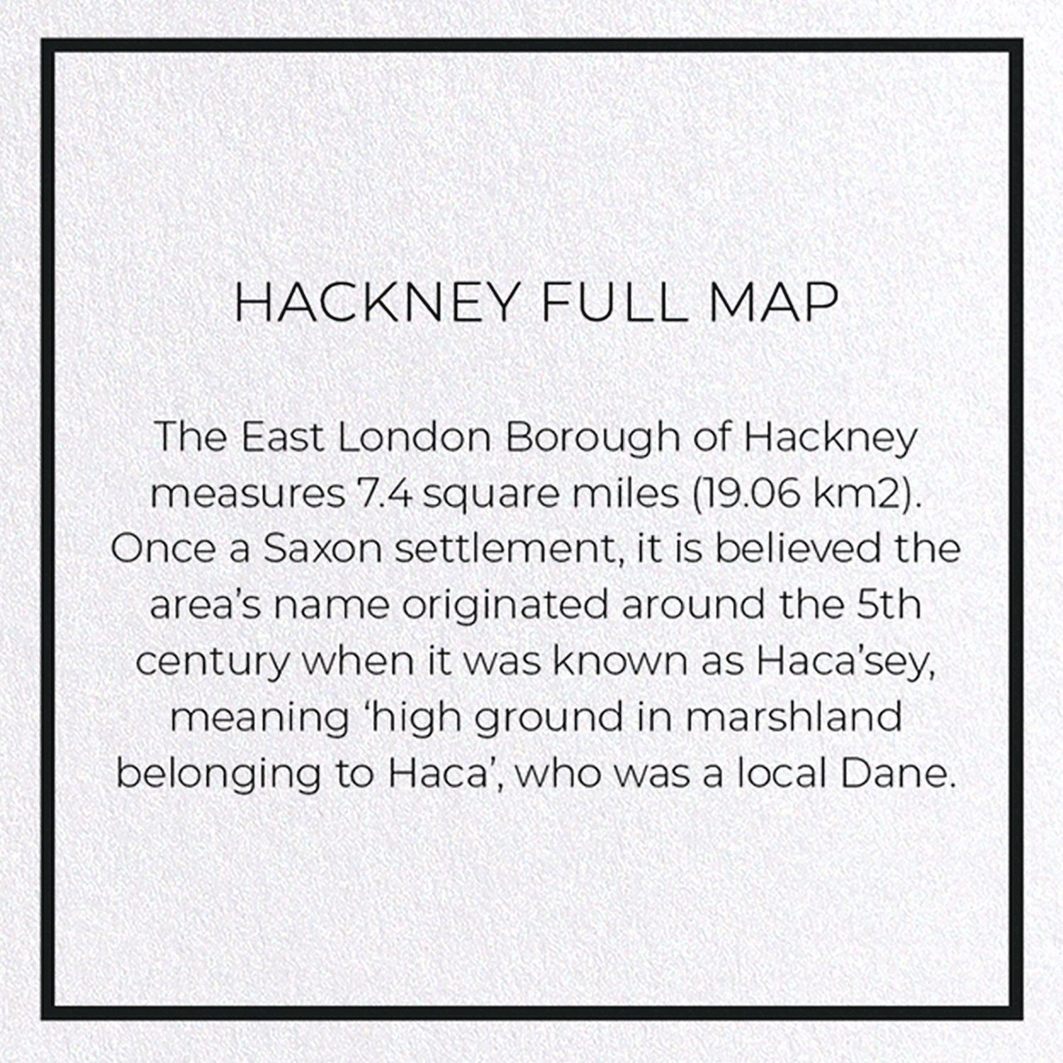 Ezen Trade – wholesale Everyday greeting card – HACKNEY FULL MAP: Greeting Card4
