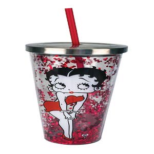 Novelty Drinkware Spoontiques Betty Boop 16oz Hot Insulated Travel Mug with  Handle