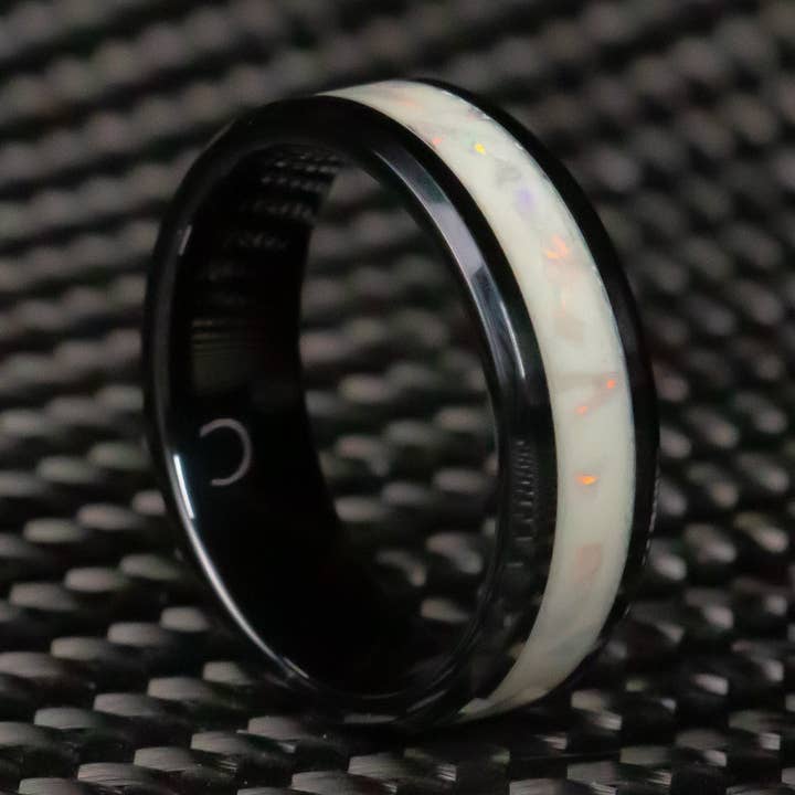 The Black Pearl - 8mm Black Ceramic Ring for wholesale by Natural Evolution Design