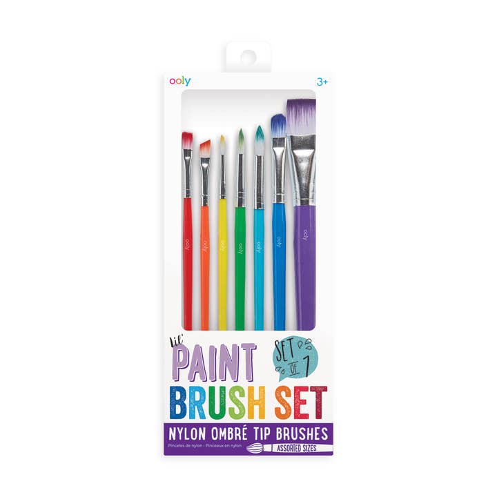 OOLY - Wholesale Paint/Wax Brush - Lil' Paint Brush Set- Set of 7