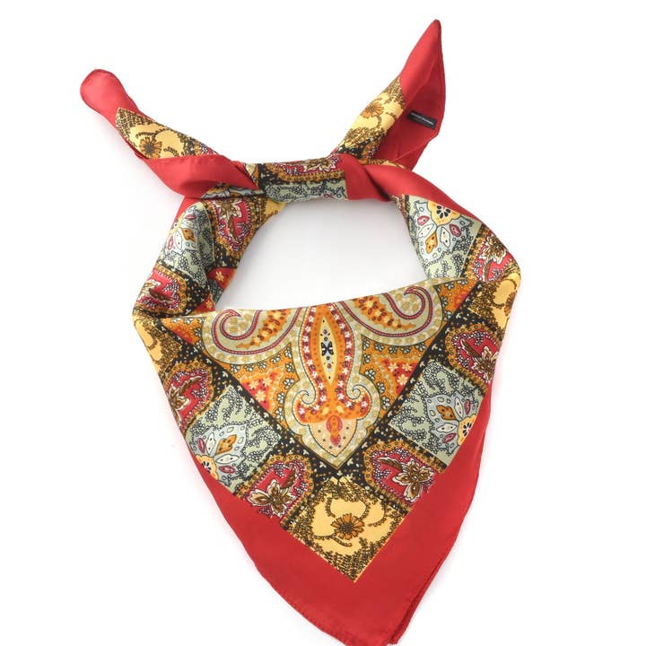 Funkyrel® Atzbranding Limited - Wholesale Scarf – Women's - Scarvii - Paisley Square Scarf17