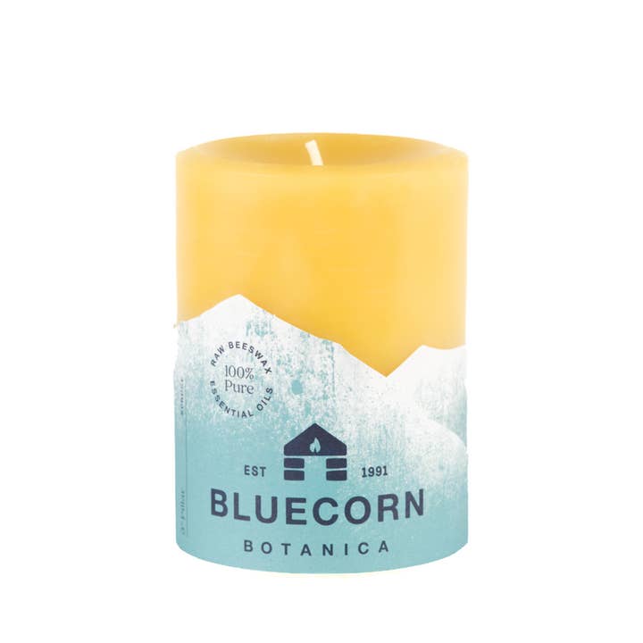 Bluecorn Candles - Wholesale Pillar Candle - Botanica Beeswax Scented Pillar Candle