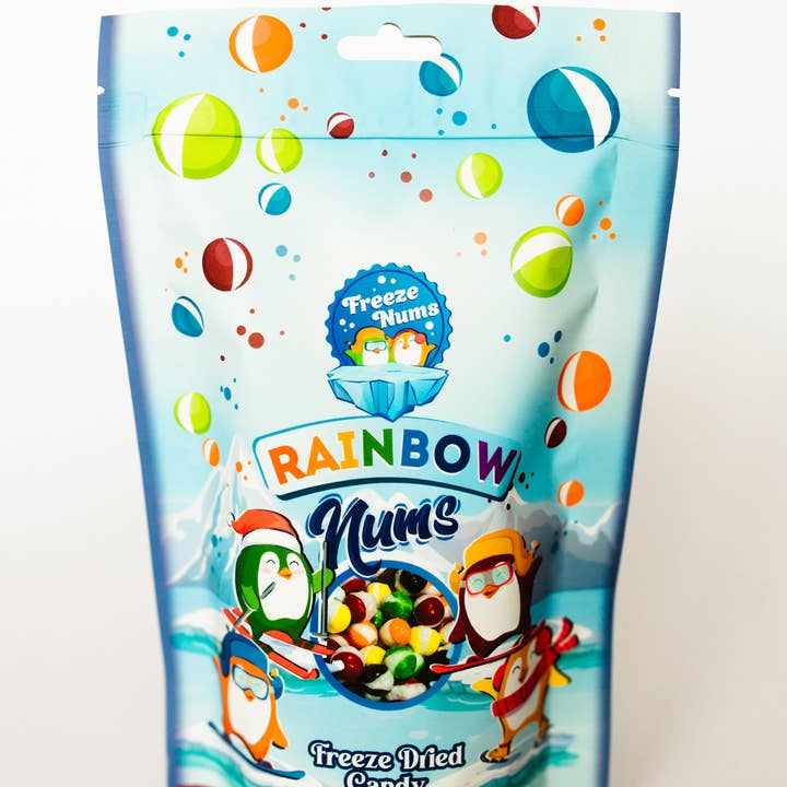 Grandpa Joe's Candy Shop – wholesale Boiled sweets – Freeze Nums Rainbow Nums Freeze Dried Candy, 4oz Bag, 12ct
