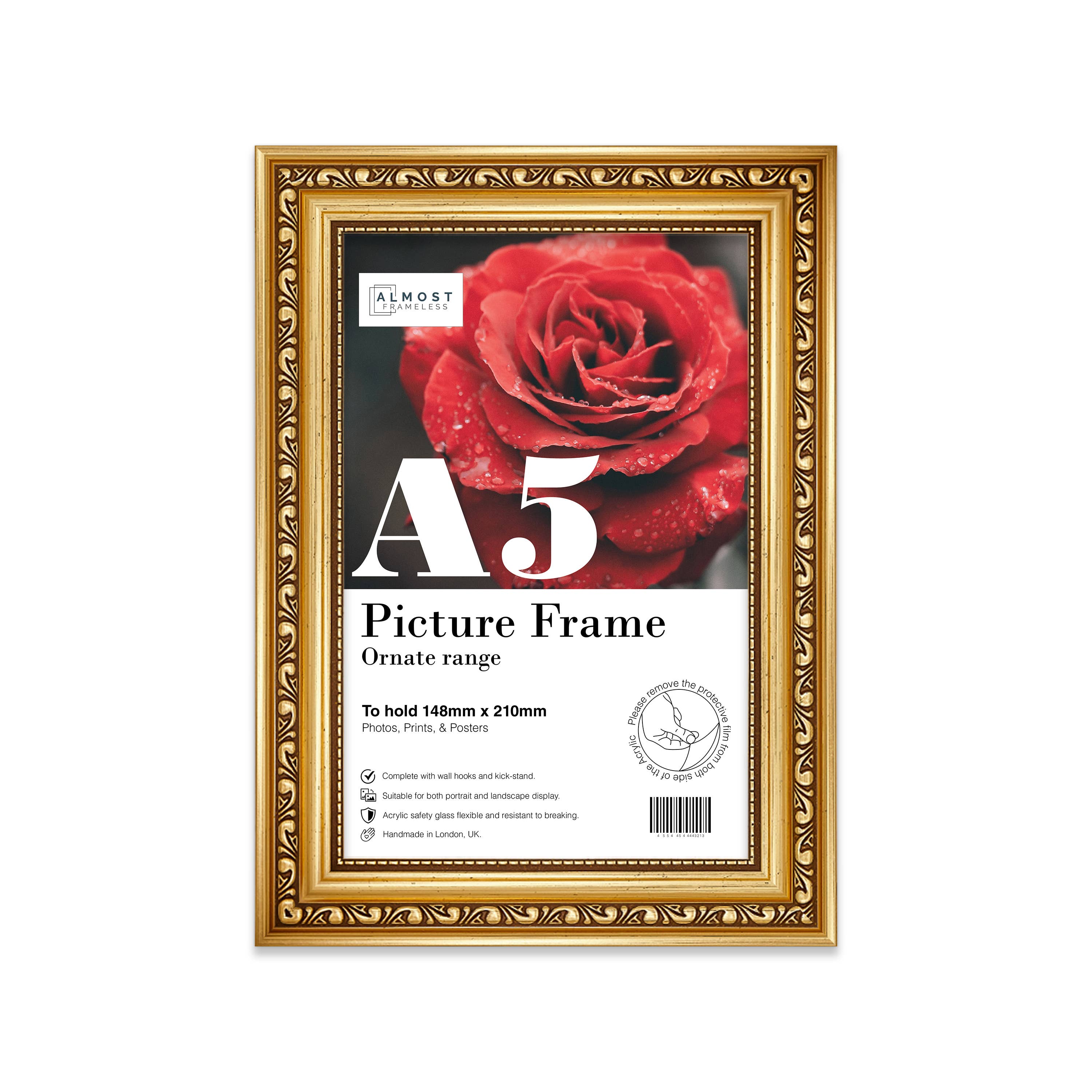 A5 Gold Ornate Picture Frame Fits A5 for wholesale on Faire