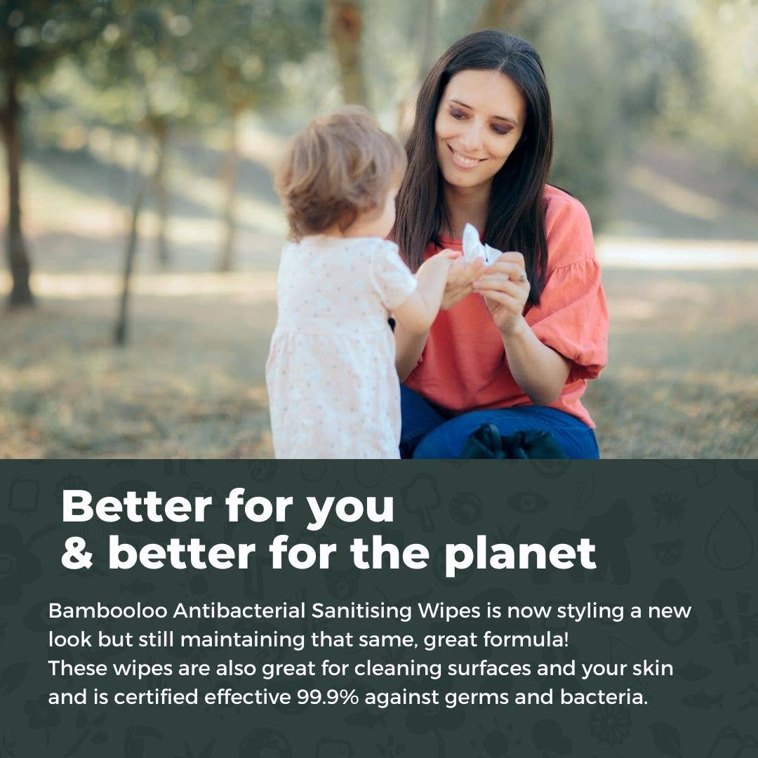 Bambooloo - Wholesale Face & body wipes - Bamboo Antibacterial Wipes | 1 canister1