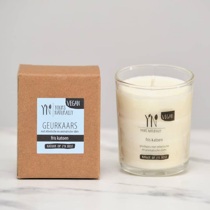 Votive Vegan Scented Candle Fresh Cotton 9 cl for wholesale by Yours Naturally