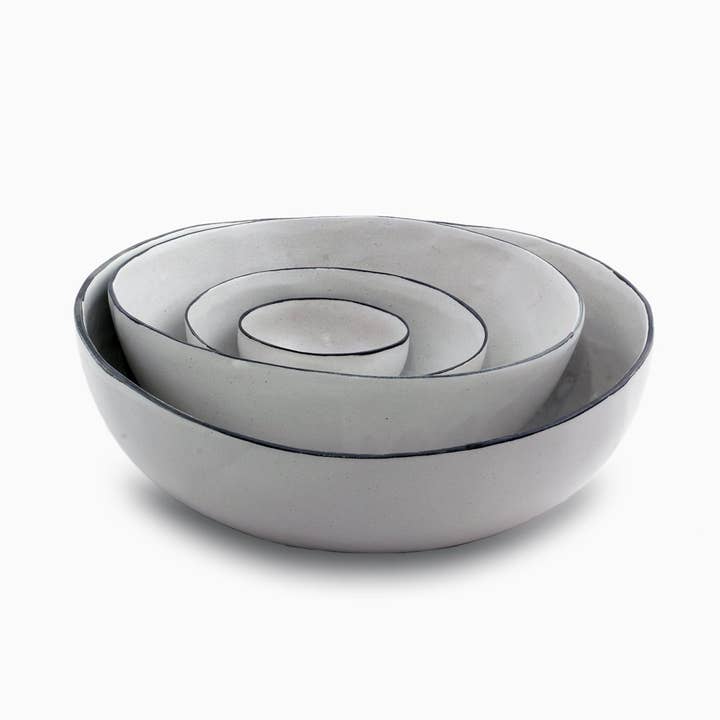 Khmer Ceramics - Vente Bol - Bol de pâtes ~8'' | Dessin au trait1