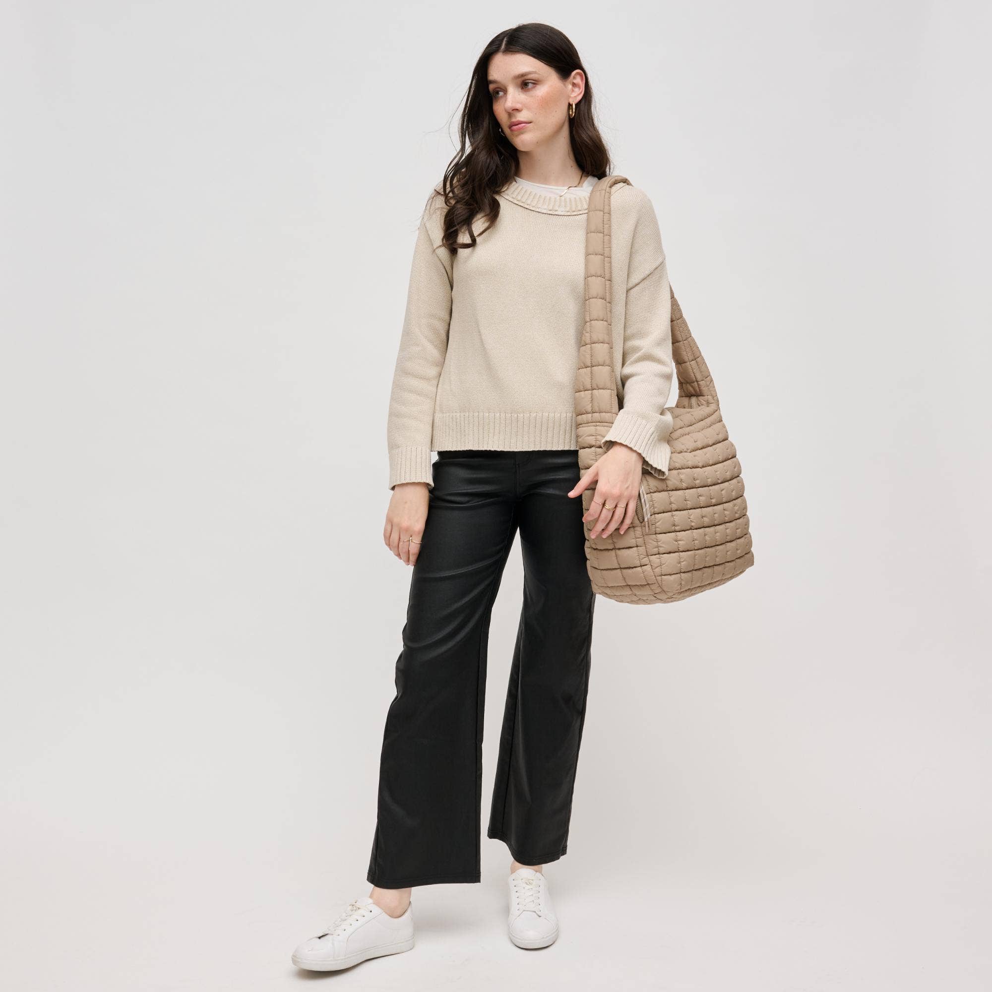 Urban Expressions - Vente Sac porté épaule – femme - Sac hobo matelassé en nylon Leda2