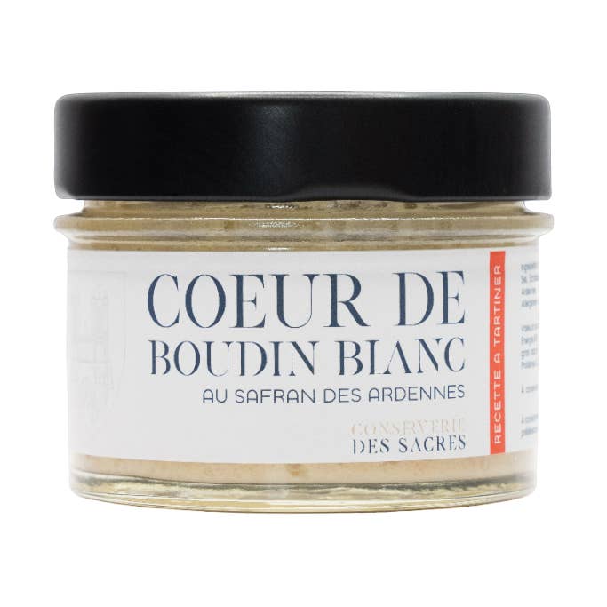 Cœur de Boudin Blanc au Safran des Ardennes pour la vente par Conserverie des Sacres