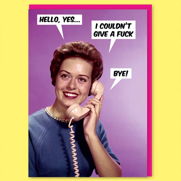 I couldn't give a f*** Greeting Card for wholesale by Dean Morris Cards