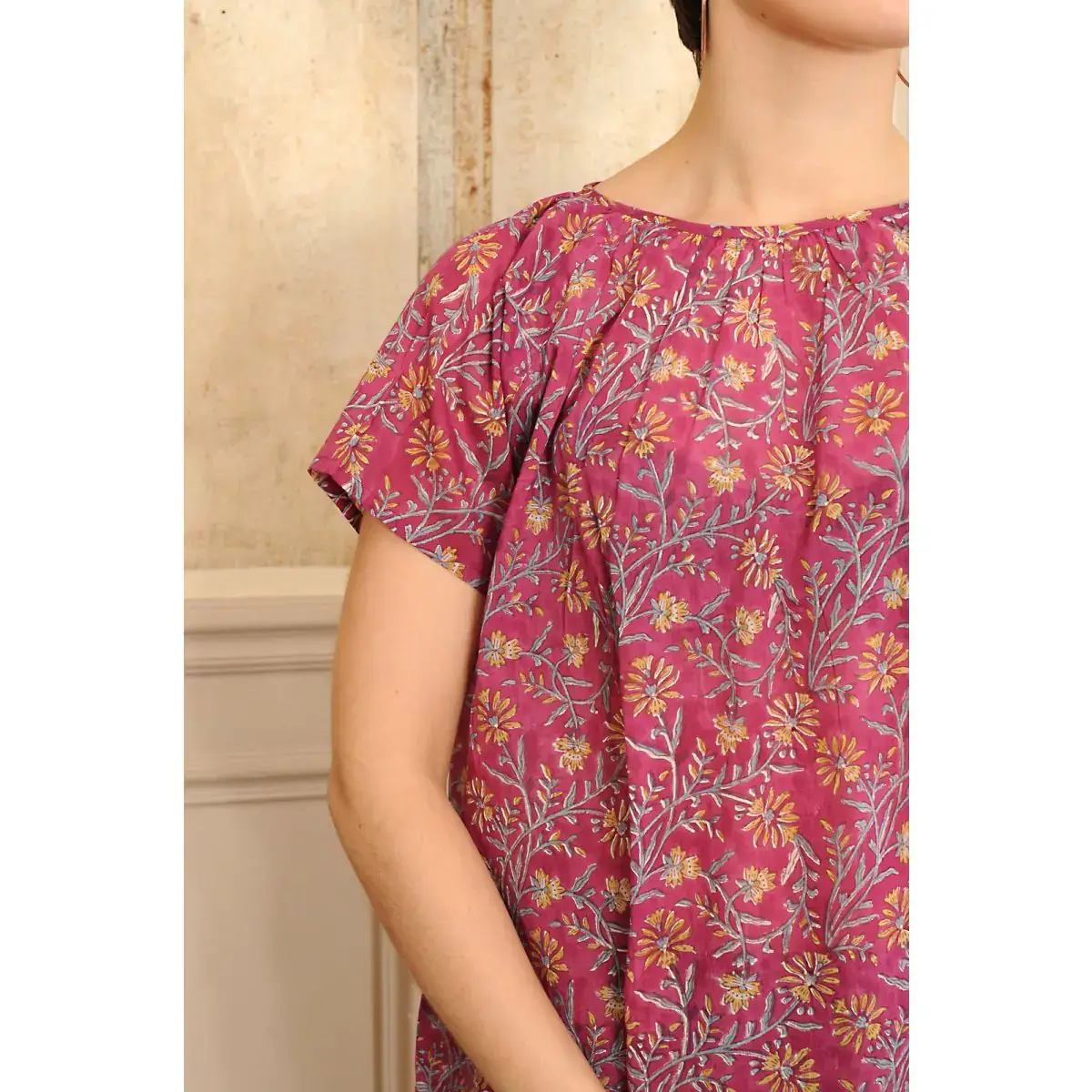 B A O B A B - Mode - Wholesale Blouse - Women's - Top CLARIA in Rosana printed cotton voile2