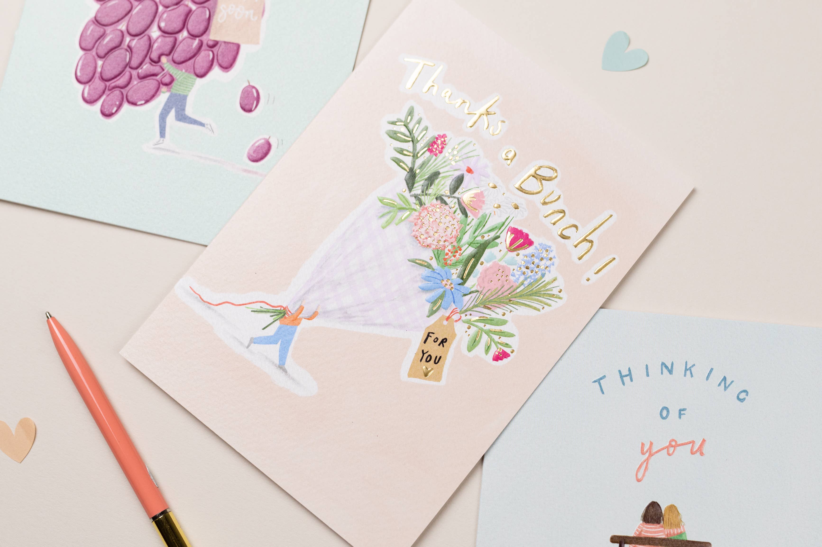 Meraki Greeting Cards - Wholesale Thank You Card - Thanks a Bunch Thank You Card1