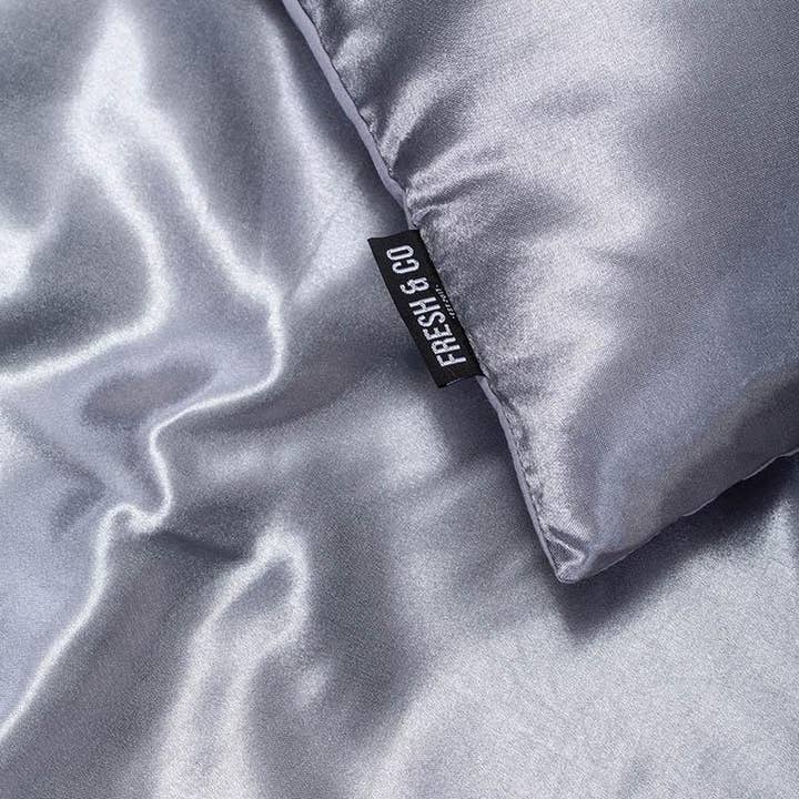 NHP International - Wholesale Bedding Set - Fresh & Co grey satin hotel set duvet covers - 140x220cm2