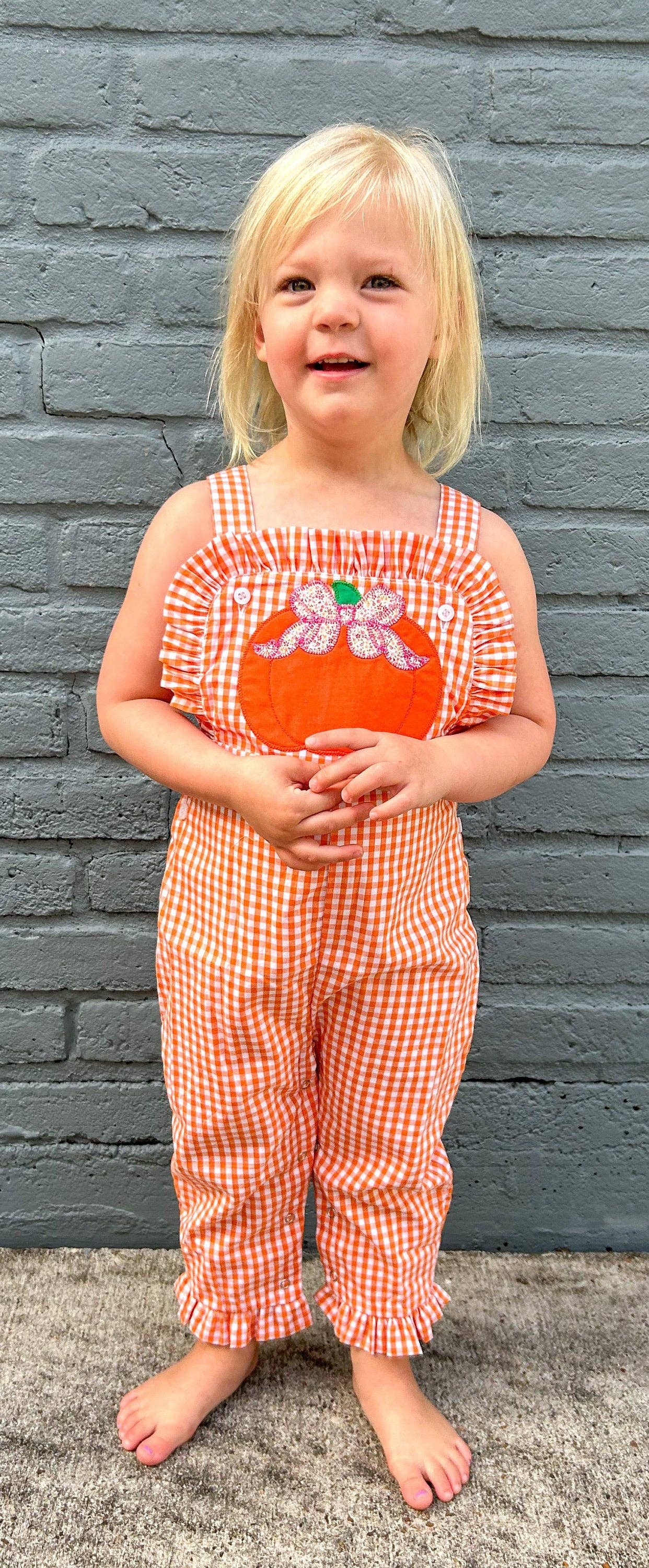 Rea Rea J's - Wholesale Overalls - Kids - Pumpkin Overalls1