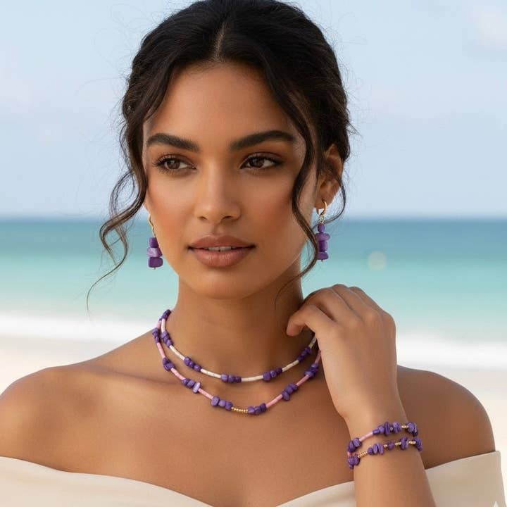 OE! - Wholesale Beaded/Pearl Necklace - Seashell Harmony - collana7