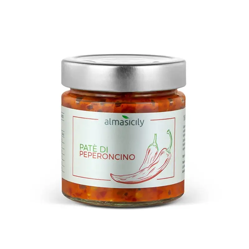 almasicily - Wholesale Hot Sauce - Hot Sicilian Chili Pepper Pate Jar 1 kg0