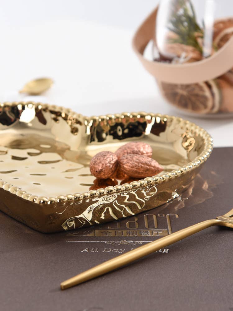 Pampa Bay - Wholesale Decorative Plate/Dish/Bowl - Heart Dish Gold4