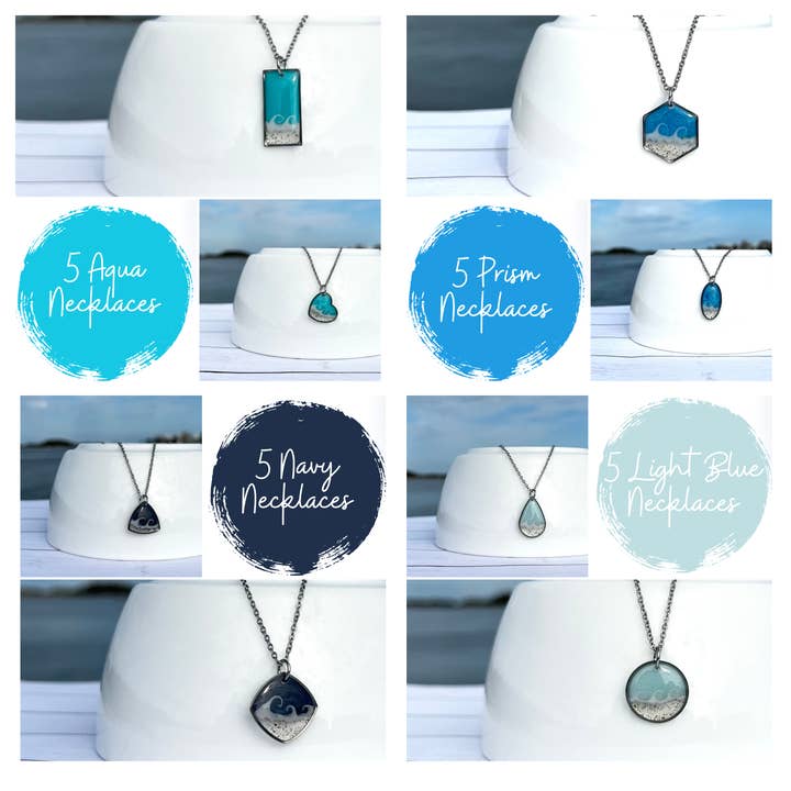 Mixed Color Custom Necklace Variety Pack | Beach Sand for wholesale by Sandy Beaches Shop