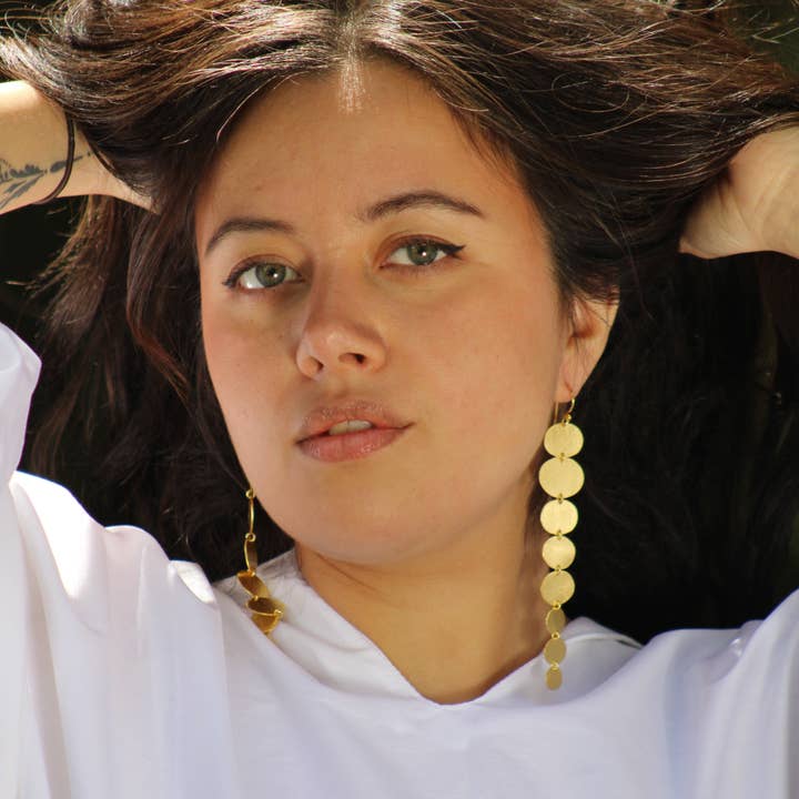 LA MAR - Wholesale Dangle Earrings - LARGE gold-plated earrings4