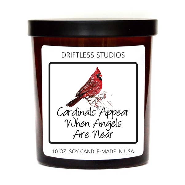 Driftless Studios - Wholesale Jar/Filled Candle - Cardinals Appear when Angels are Near- Sympathy Gift0