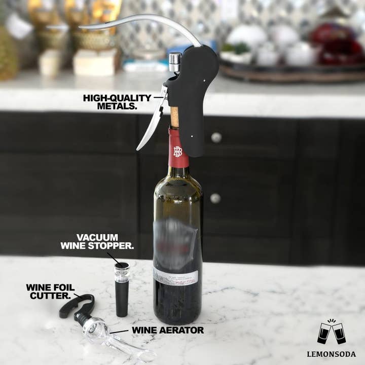 Lemonsoda - Wholesale Bottle/Wine Opener - Screwpull Lever Wine Bottle Opener Set (1pc)