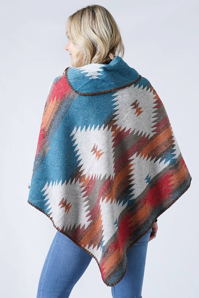 Hana - Wholesale Poncho - Women's - Western Pattern Poncho4