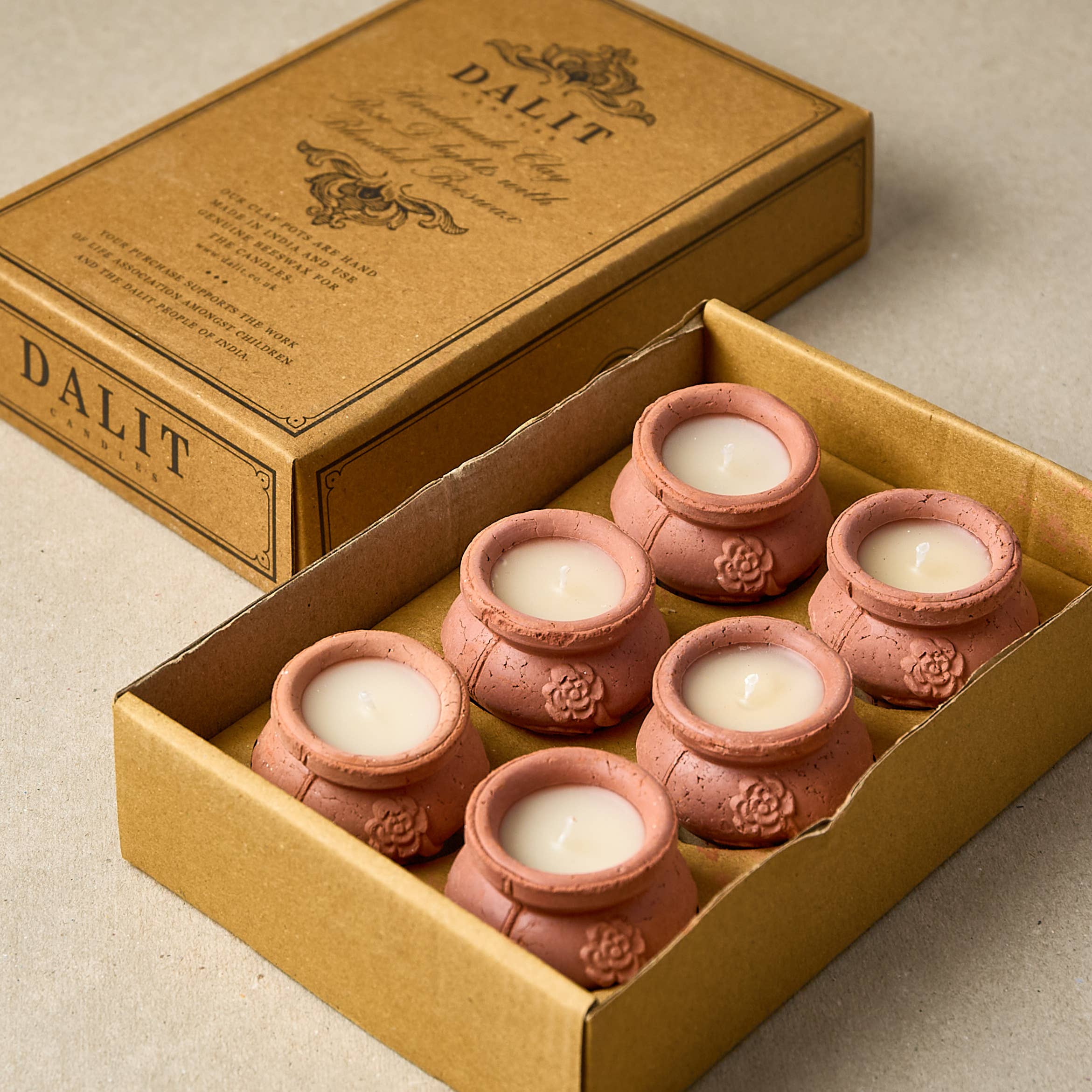 Dalit Goods Co - Wholesale Jar/filled candle - Handmade Terracotta candles - Megah Box of 61
