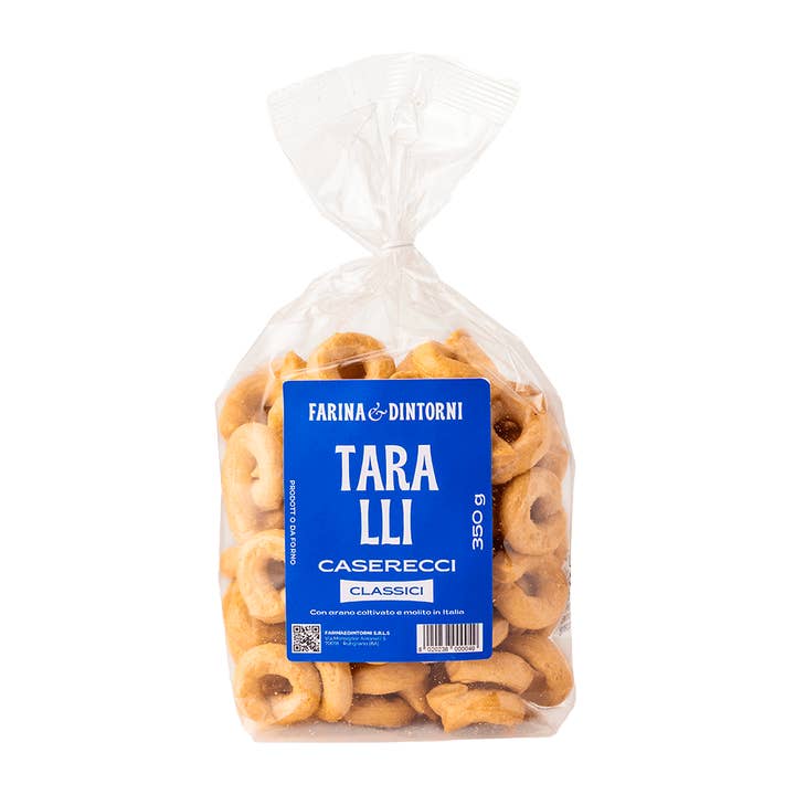 Hjemmelavede taralli med olivenolie 350g for engroshandel hos farinaedintorni