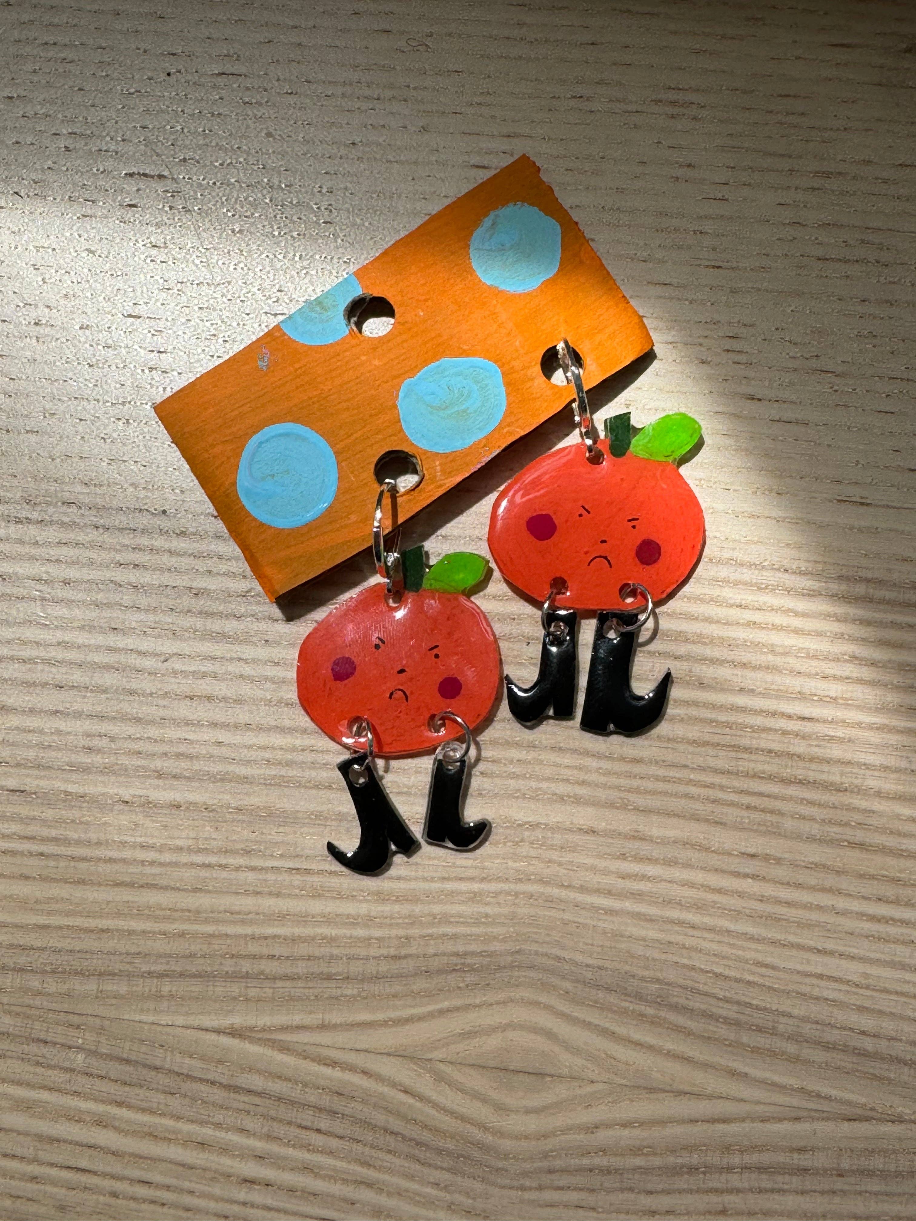 Strwbry Wrld - Wholesale Dangle Earrings - Fruit Boots Charm Earrings | Oranges1