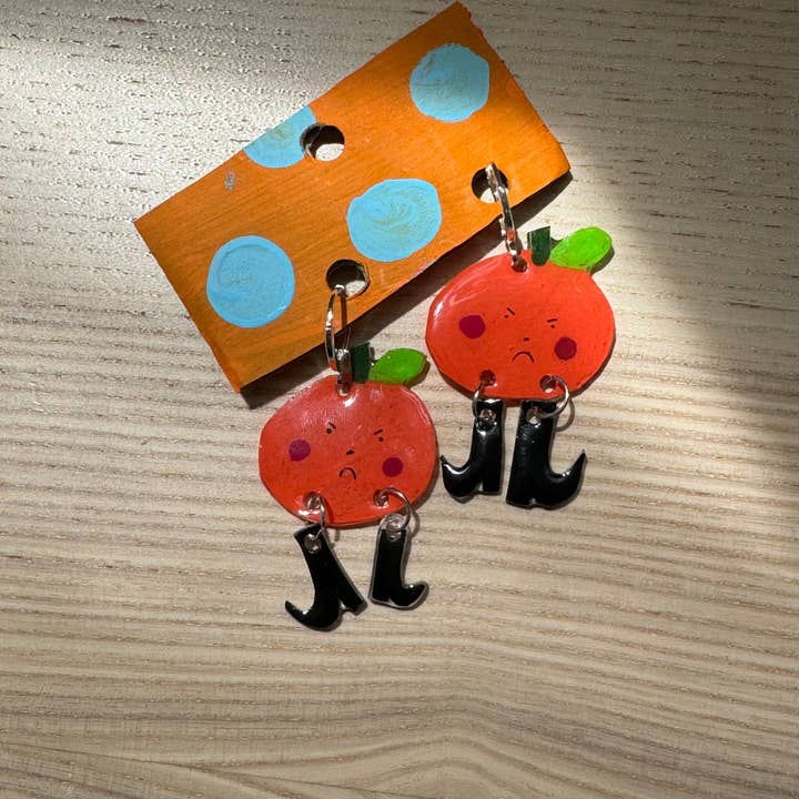 Strwbry Wrld - Wholesale Dangle Earrings - Fruit Boots Charm Earrings | Oranges1