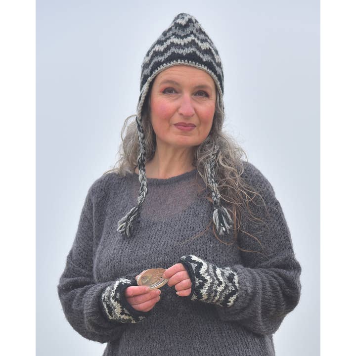 Zig Zag Asian Collection - Wholesale Beanie - Women's - Zig Zag Knit Wool Trapper Beanie Hat