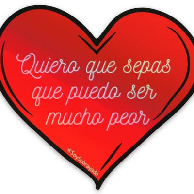 Sticker holográfico - Puedo ser mucho peor para venta al por mayor de subrayada