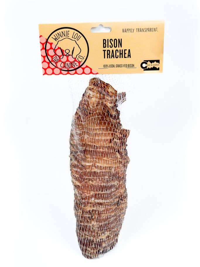 Bison Trachea Chews for wholesale by Winnie Lou