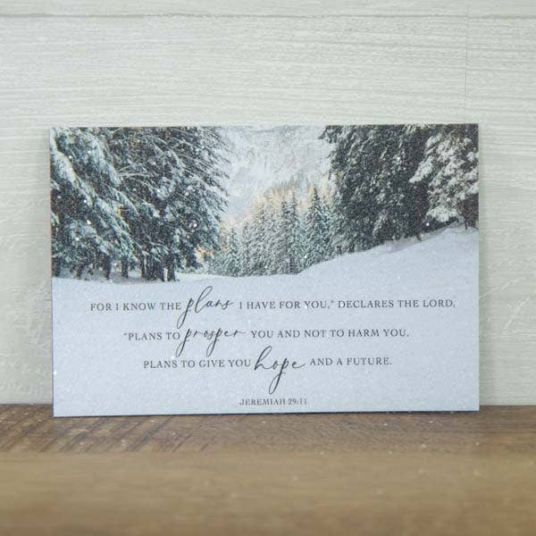 New Magnet Glittered For I Know The Plans I Have For You Art for wholesale by Summer Snow Art