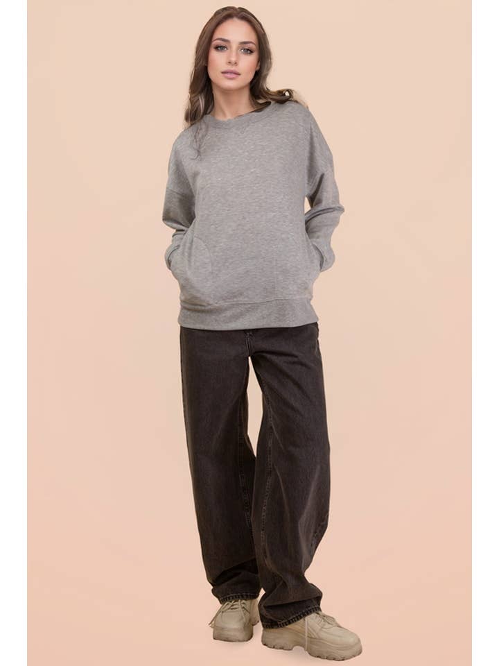 VERY J - Wholesale Knit Top - Women's - NT12385-Oversized Casual Comfy Solid Knit Top30