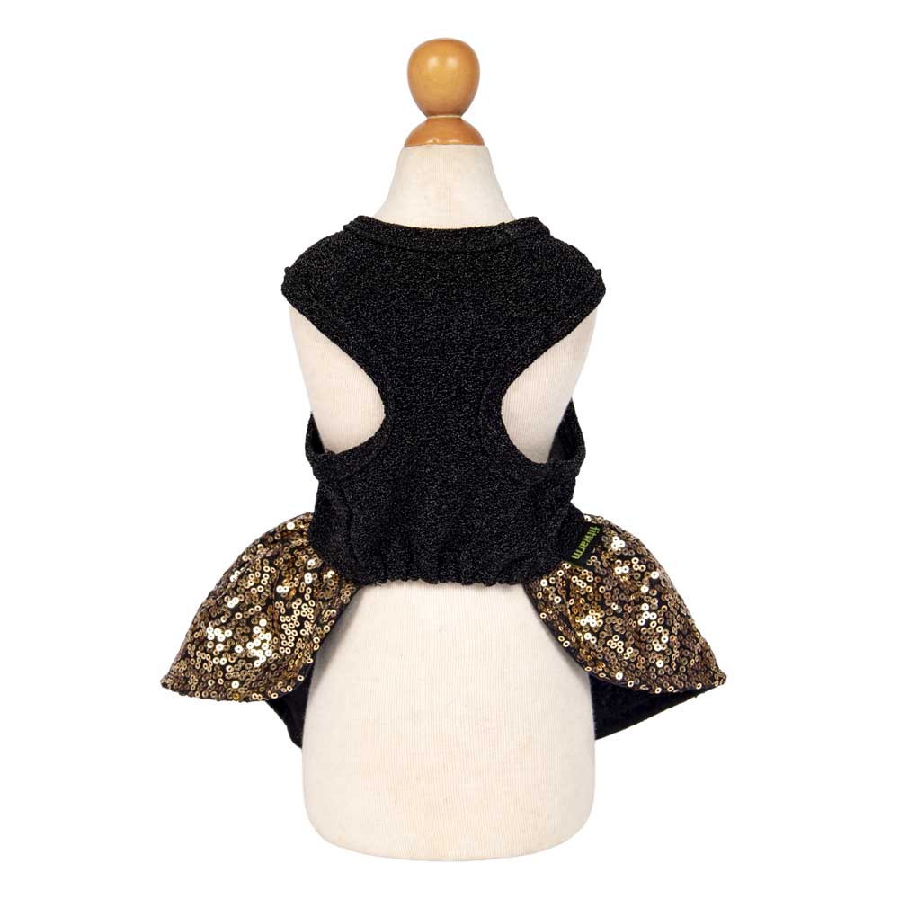 Negro Vestido brillante de lentejuelas para perro de venta al por mayor en Faire2