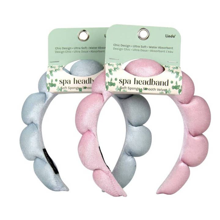Lindo - Wholesale Spa Headband - Lindo Velvet Spa Headband (Chic Cloud Design)