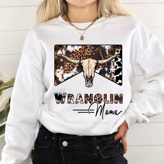 Felpa Wranglin' Mama per la vendita all'ingrosso da parte di Okie Made Tees