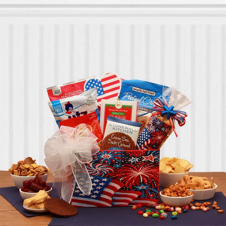Coffret cadeau patriotique Stars & Stripes Forever pour la vente par Gift Basket Drop Shipping