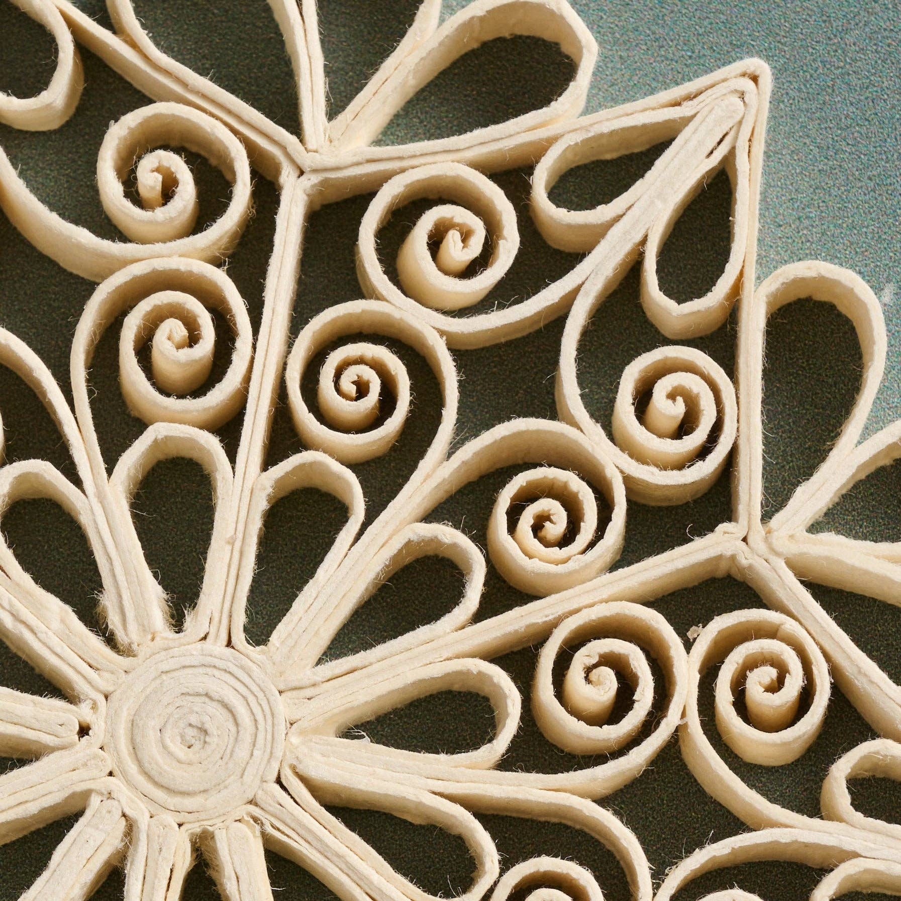 Ten Thousand Villages - Wholesale Ornament - Quilled Cream Snowflake Ornament2