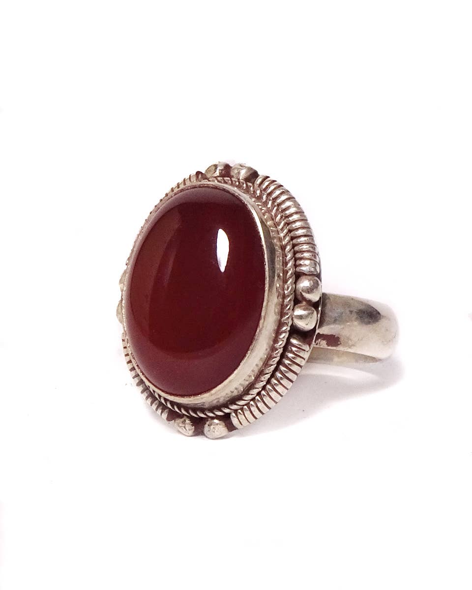 Zig Zag Asian Collection - Venta al por mayor Anillos grandes/de cóctel - Anillo simple con piedra ovalada6