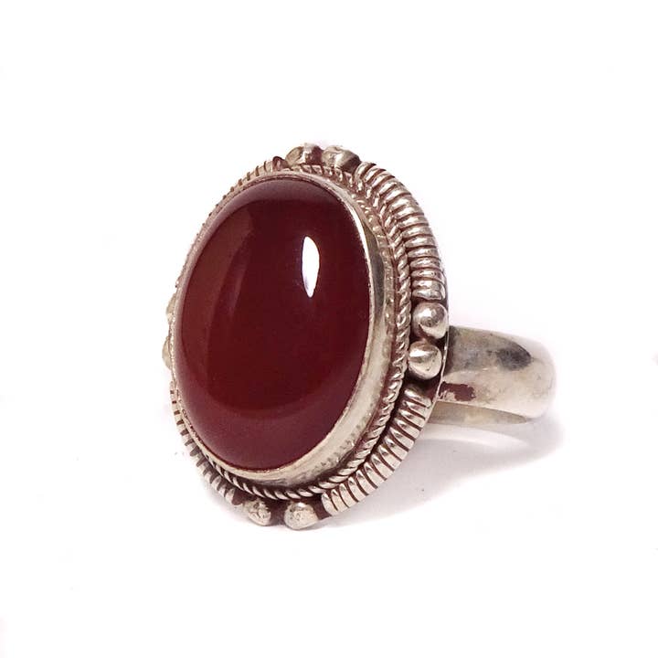 Zig Zag Asian Collection - Venta al por mayor Anillos grandes/de cóctel - Anillo simple con piedra ovalada6