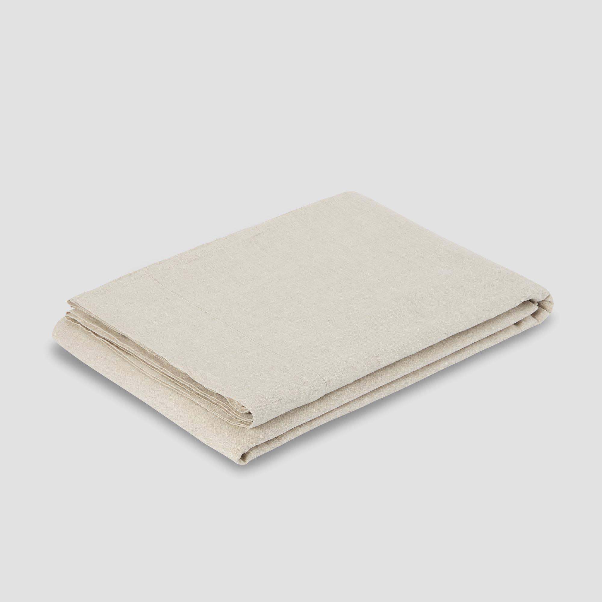 Piglet in Bed USA - Wholesale Flat Sheet - Oatmeal Linen Blend Flat Sheet1