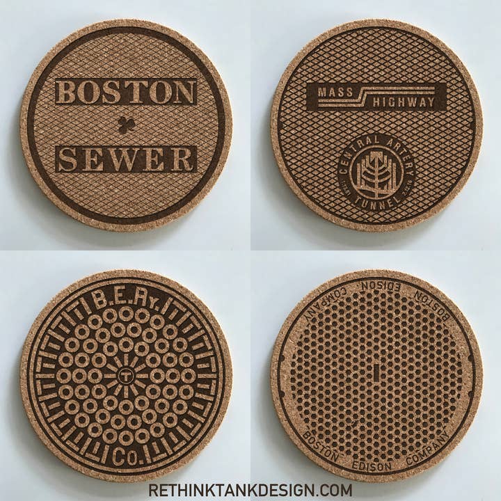 Tombino - Wholesale Coasters - Boston: Manhole Cover Coasters 2