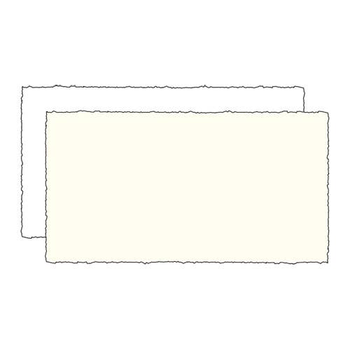 Orange Art/Creative Art Materials - Wholesale Stationery/Notecard Set - Rossi 1931 Medieval Deckle Edge Flat Cards2