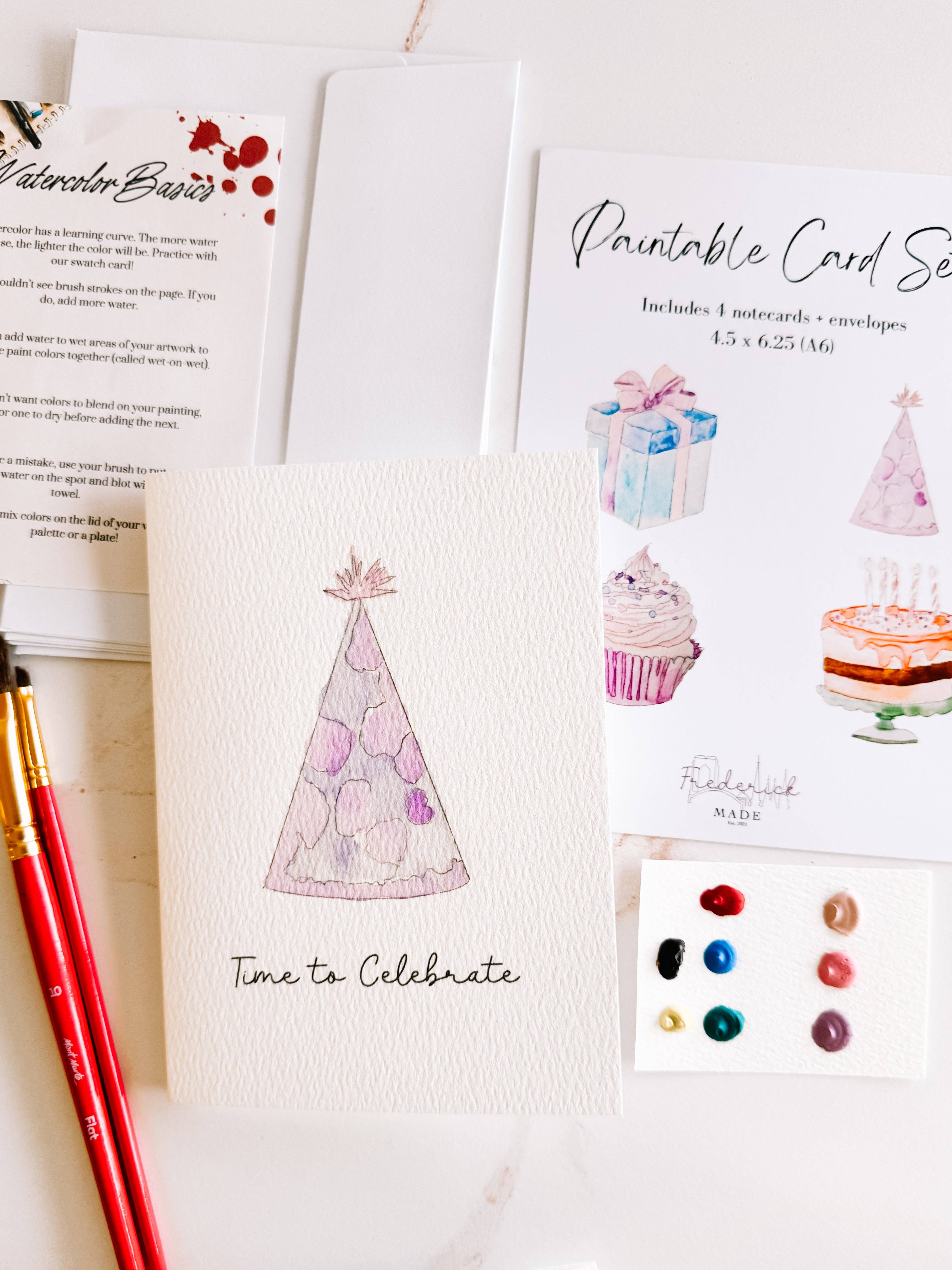 Frederick Made - Wholesale Stationery/Notecard Set - Paintable Birthday Notecards1