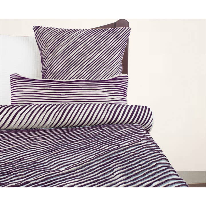 Micah King Quilt - Wine & Natural for wholesale by Avasa